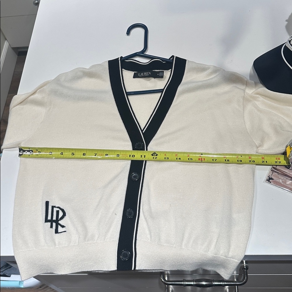 Lauren by Ralph Lauren Black and Cream Cardigan - Picture 4 of 5